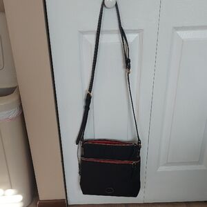 Dooney & Bourke Black and Red Messenger Bag